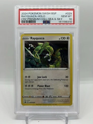 Rayquaza SWSH029 SWSH: Sword & Shield Promo Cards Cosmos Holo PSA 10 New Cert