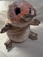 Ty Beanie Boos 8” WILMA the Platypus Glitter Eyes Stuffed Animal Pink Plush NEW✨
