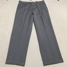 Jack Victor Mens sz 36 Dress Pants Gray Wool Straight Pleated Business Office