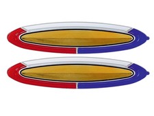 1964 Galaxie 500xl Emblem Inserts Quarter Panel Gold Center Lh-rh Pair New 1964 Galaxie 500xl Emblem Inserts Quarter Panel Gold Center Lh-rh Pair New