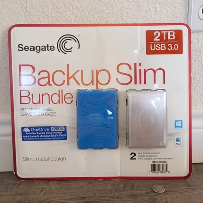 NEW SEALED Seagate Backup Plus Slim 2TB USB 3.0 HDD Bundle !!!