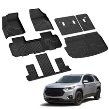 LASFIT Floor Mats for Chevrolet Traverse 2018-2023 (Only fit 7 Seats) Cargo Mat