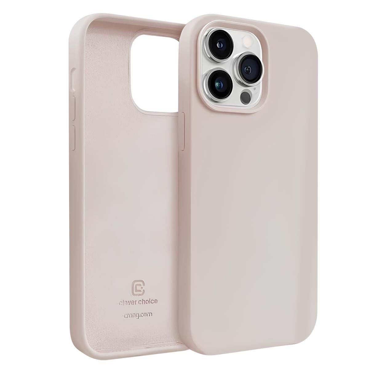 Coque iPhone 14 Pro antichoc en silicone flexible rose