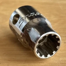 Snap On 3/8" Hex Shallow Socket 3/8" Drive Spline Drive FES120 SAE #12 USA READ