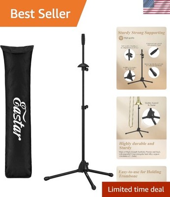 Tenor/Bass Trombone Stand Holder Heavy-duty, Portable Adjustable Stand Bracke...