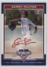 2017 USA Baseball Stars & Stripes Red Ink /10 Trey Faltine Sammy #8 Auto 0i76