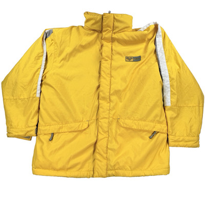 Womens Roxy Quiksilver Full Zip Windbreaker Snow Jacket Yellow Size Medium Mesh