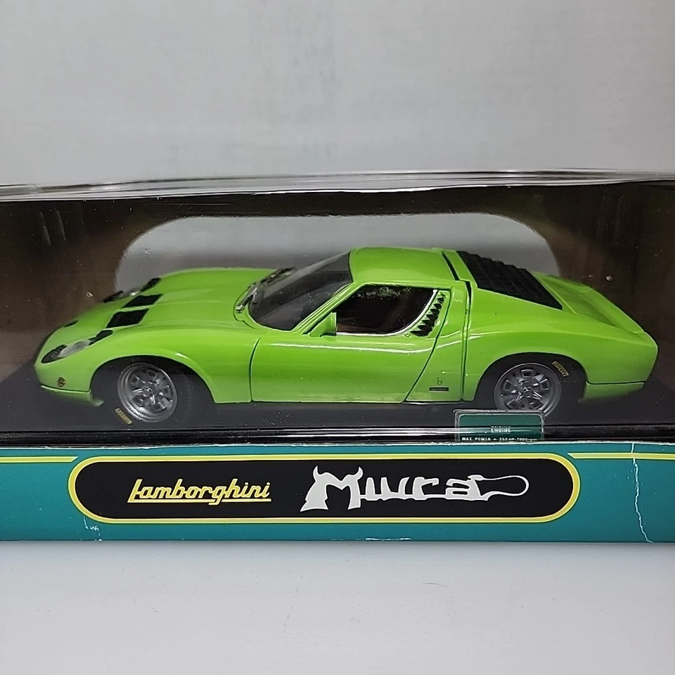 LAMBORGHINI MIURA ANSON 1:18 SCALE Die-Cast NEW HTF Green Color Metal Diecast - Image 2 of 4