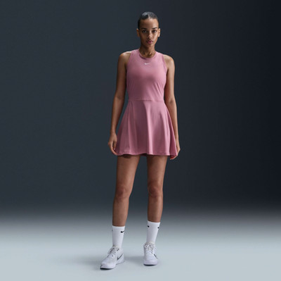 Nike Women Elemental Pink Victory Tennis Dress Size L NWT 85$