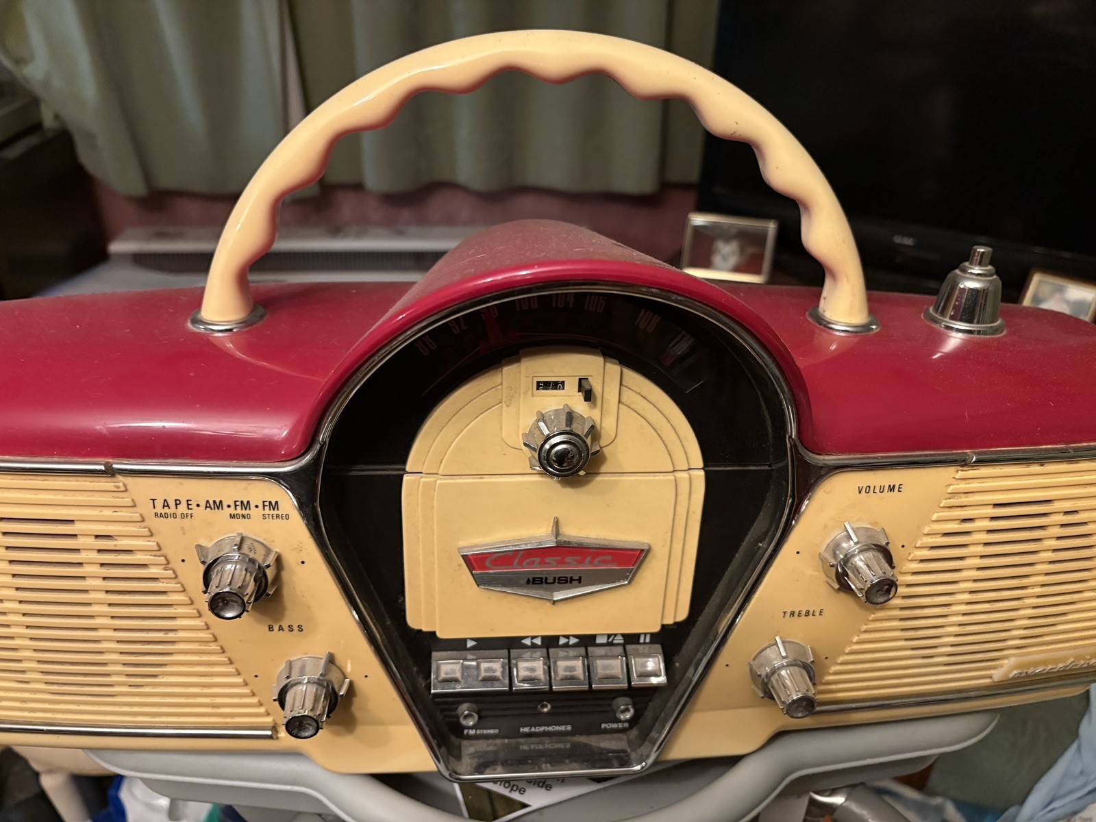 Classic Bush Overdrive Stereo Radio Cassette Player *Turns On READ DESCRIPTION*