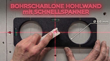 Bohrschablone Hohlwand 68mm für Steckdosen m...