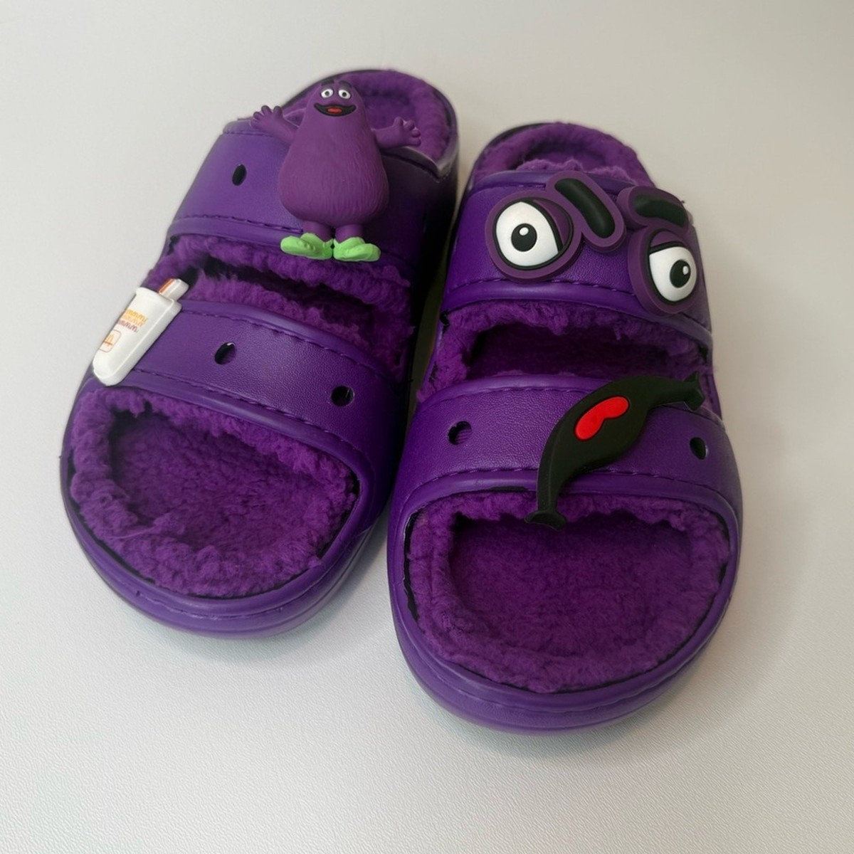 NEW McDonald's x Crocs Grimace Cozzzy Sandal M6/W8 | eBay