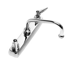 T S Brass B1120 8 in Deck Mount Heavy Duty Faucet w/ 6 in Spout