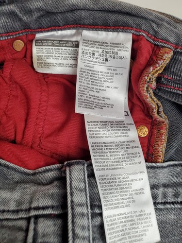 Levi Strauss &CO. 501 Acid Wash 29/30 Men's Button Front Black - Picture 10 of 14