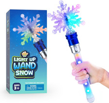 Snowflake Wand - Spinning Light up Magic Wand for Kids, Princess Fairy, Stocking