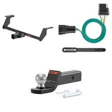 CURT Trailer Hitch Package 2in Receiver, Wiring Harness, 45134 Ball Mount 13479