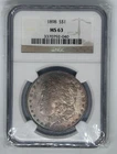 1898 $1 Morgan Silver Dollar Toned NGC MS63
