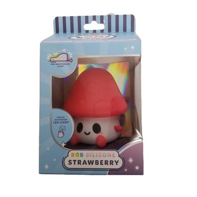 Lumi Pals Strawberry RGB Silicone Night Light Touch Activated USB Rechargeable