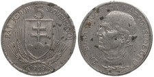 Slowakei - Slovenska 5 Kronen 1939 - Hallerov