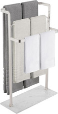 Stylish Free Standing Towel Rack with Heavy Duty Marble Base - Easy Assembly