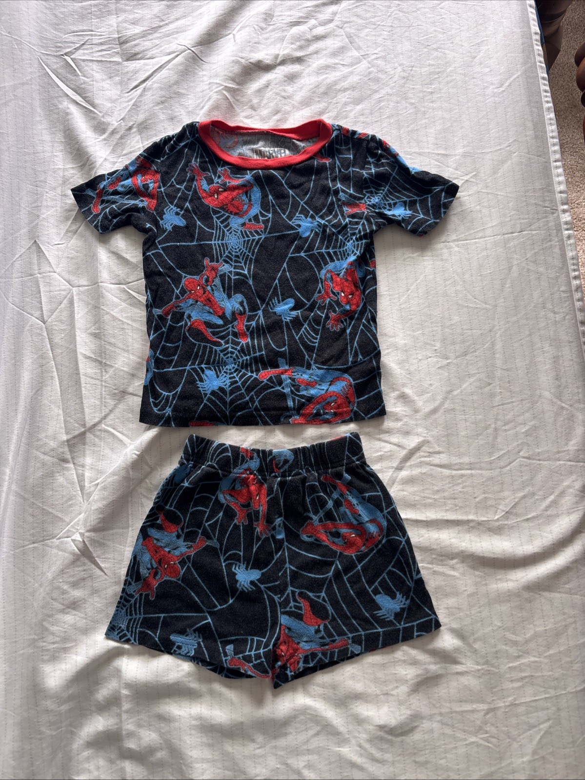 Disney Marvel Spider-Man Spidey Web Kids Children Boys Pajamas PJs Shorts