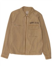 Giacca uomo Zara relaxed denim UK 38 media kaki cotone UP22