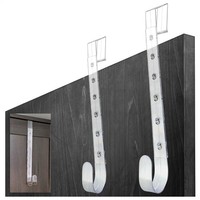 2X Verstellbare TüRhaken Aus Kunststoff – Transparente Mehrzweckhaken