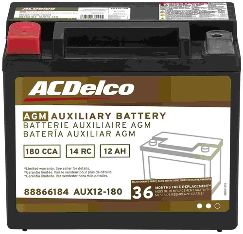 ACDelco AUX12-180 - Professional Auxiliary AGM 190 CCA Battery