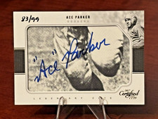 2017 Certified Cuts Legendary Cuts Ace Parker Auto HOF #'d /99