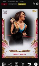 WWE Topps Slam DIGITAL Reverence Molly Holly Legendary Auto Red 5 CC DIGITAL