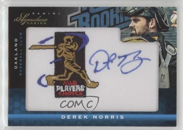 2012 National Treasures Signature Series 31/99 Derek Norris RPA Patch Auto RC