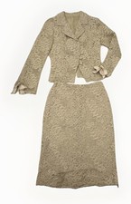 Vintage 2pc Suit Cream Corded Lace