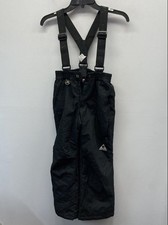Gerry Kids Youth Snow Pants Bib Black Insulated Suspenders Size S 7-8