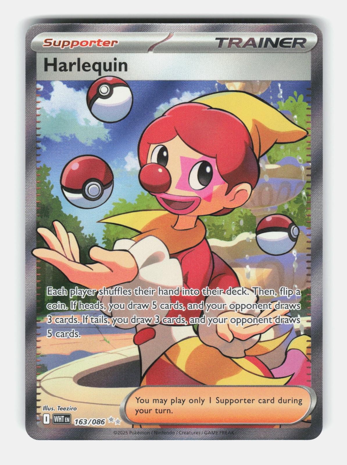 Harlequin 163/086 Holo Ultra Rare White Flare Pokemon Near Mint