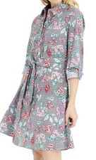 Tommy Hilfiger Martha’s Vineyard Shirt dress floral Womens 6 gingham print NWT