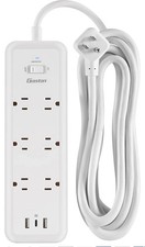 Flat Plug Power Strip Surge Protector, 5/10Ft Ultra Thin Extension Cord 9 Outlet