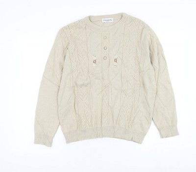 Pullover Pulli Damen UK Größe M Merry Gold Beige