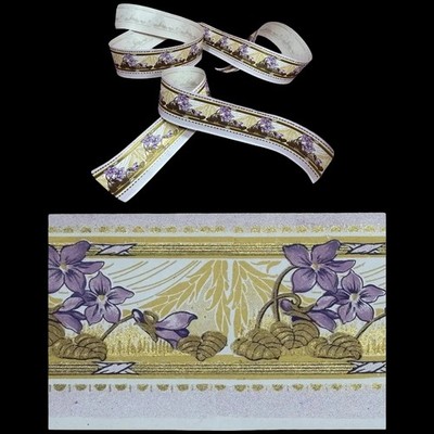 LAST ONES! Three Strips Antique Art Nouveau German Dollhouse Roombox Wallpaper