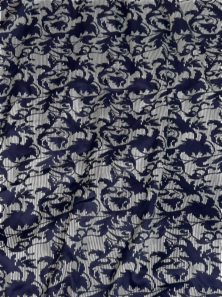 Vestido de baile de maçã gasto maxi saia azul marinho branco floral forrado completo formal tamanho 8 - Imagem 2 de 4