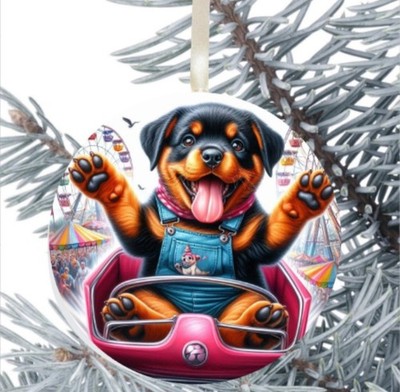 Rottweiler Hund Geschenk Geschenk Deko Kugel hängend