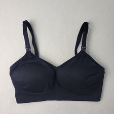Auden Black Nursing Lightly Lined Seamless Bra Convertible Straps  Size Small