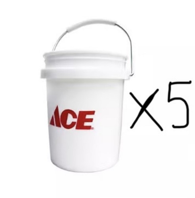 #ad #ad Ace Hardware Mini Bucket With Handle 0.5 Qt Set of 5 Pack $29.99