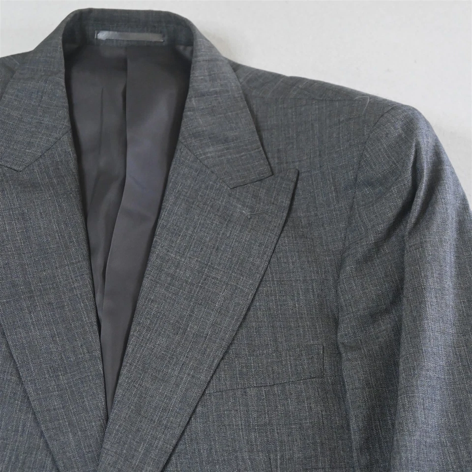 Apollo King 42L 34x34 Gris Piel de Tiburón Hombres Chaqueta Pantalones Traje Foto 3 de 4