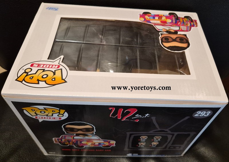 2022 Merchtraffic Funko Pop Rides U2 Bono with Achtung Baby Car #293 MISB