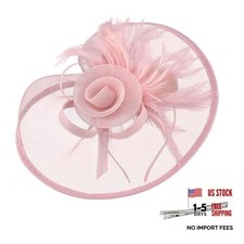 Fascinators Hats for Women Tea Party Hats for Women Vintage Headband Pink
