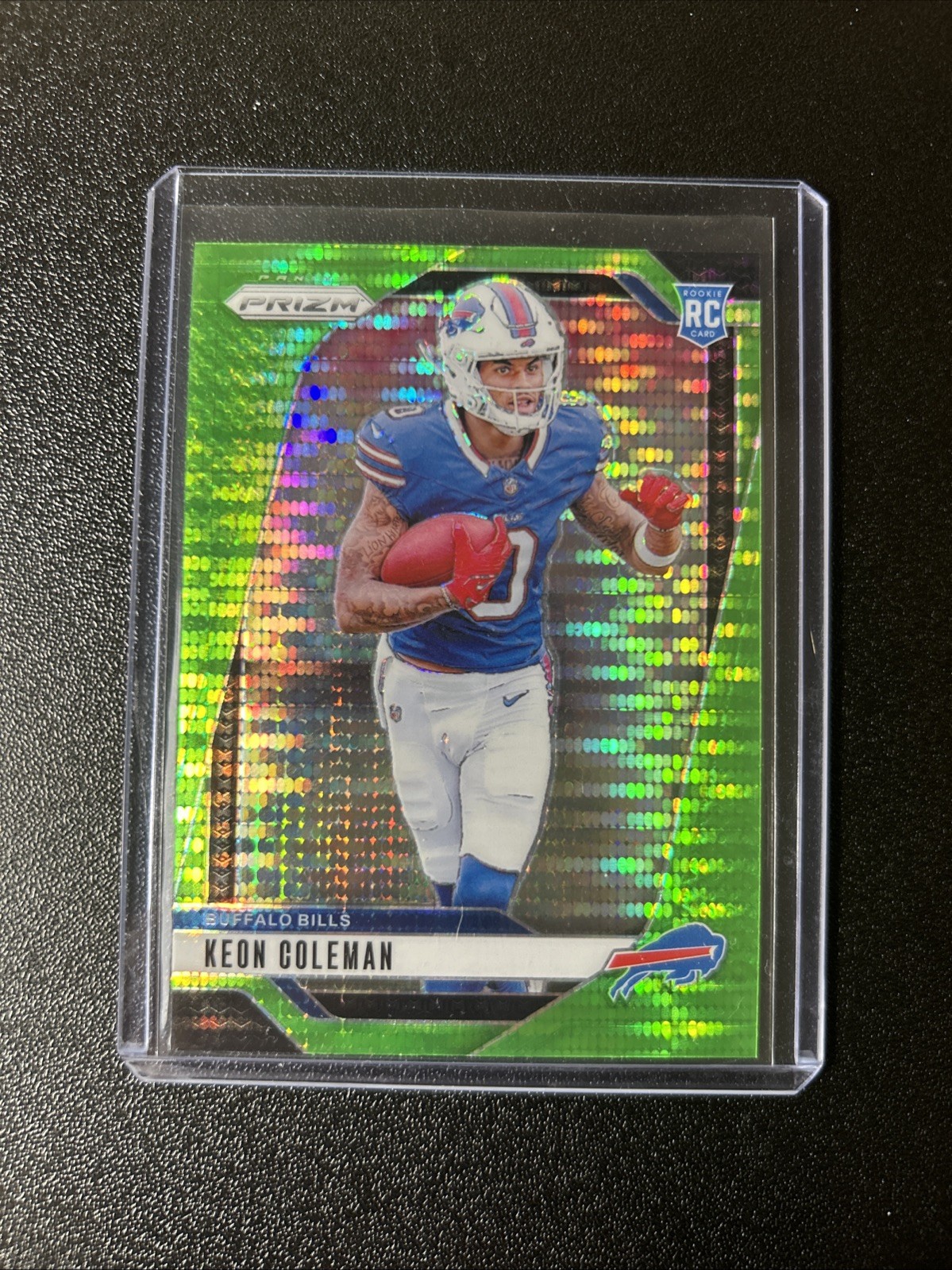 2024 Panini Prizm Keon Coleman RC #362 Neon Green Pulsar Buffalo Bills