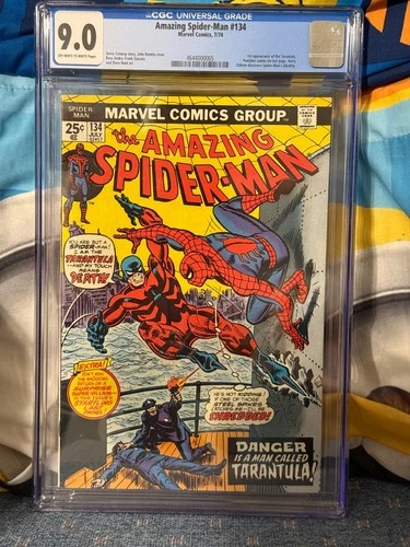 AMAZING SPIDER-MAN #134 FIRST APPEARANCE OF TARANTULA CGC 9.0