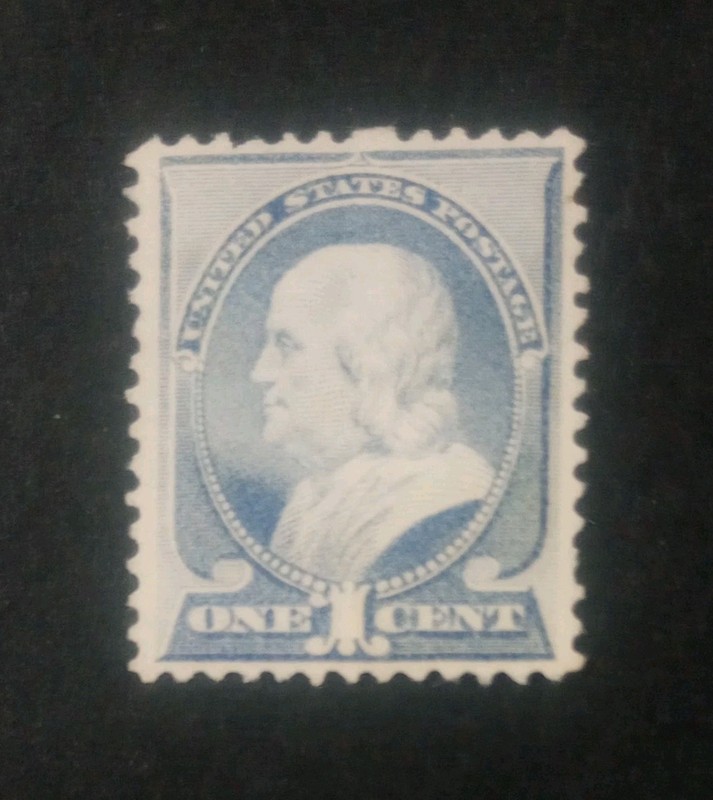 1887 U S. Scott #212 MNG Ultra 1 Cent Benjamin Franklin Stamp w/CV of $35.00