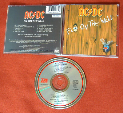 AC/DC Fly On The Wall GERMANY CD TOP oop early press ANGUS YOUNG 1985 Rock PROMO