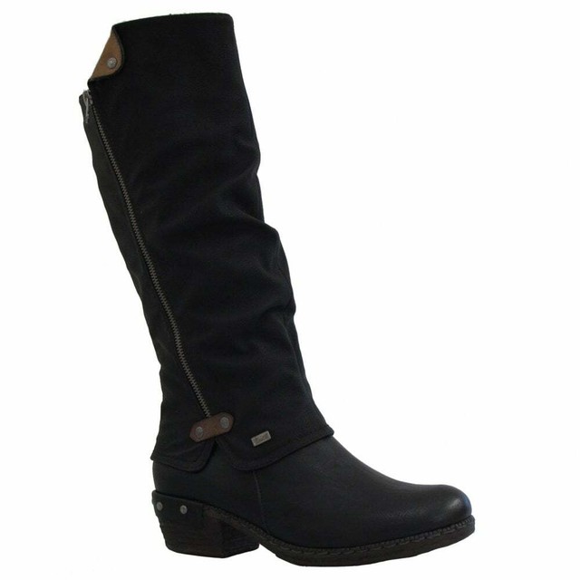 RIEKER WOMEN'S CALF BOOT ZIP WATER RESISTANT STYLE #93655 | eBay